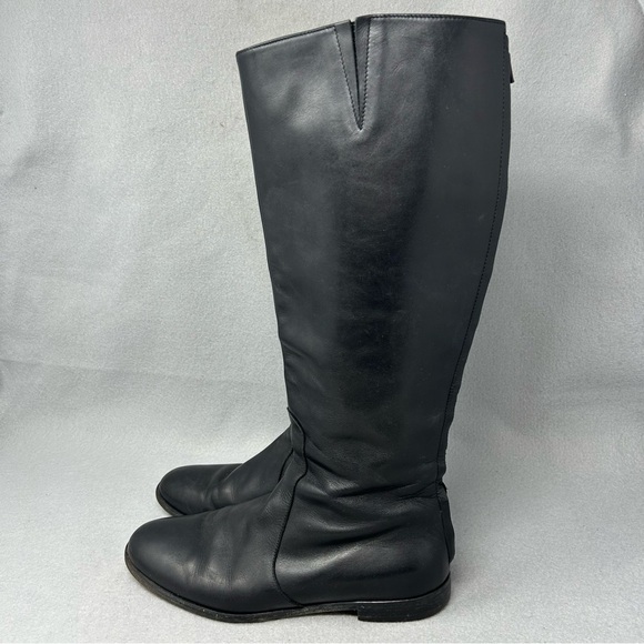 BARNEYS NEW YORK  Riding Boots Black Leather size EU 37/US 7 made in Italy - Picture 4 of 13